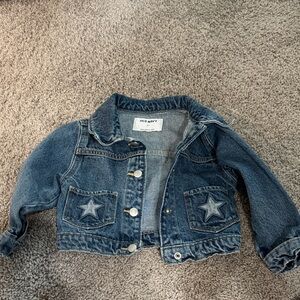 Old Navy Kids Star-Embellished Denim Jacket - Dark Blue